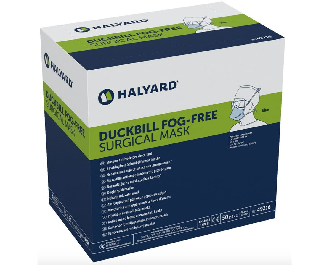 Kimberly Clark Halyard 49216 Anti Fog Duckbill Surgical Mask 50box 